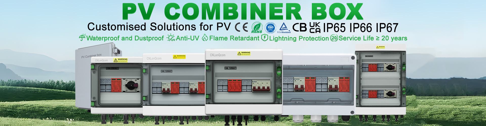 PV Combiner Box 1 in 1 out DC500V